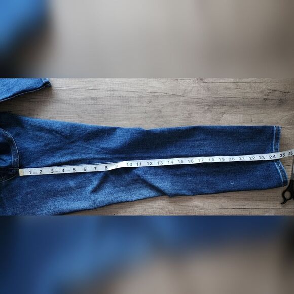 J.Crew Denim 25P Petite Mid-Rise Cigarette Jeans Blue Stretch Cotton Blend - Picture 8 of 8